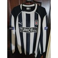 Beşiktaş 2003-2004 Sezonu İlhan Mansız #26 Retro Çubuklu Forma (Uzun Kollu - Puma) from Puma at Turkish Football Shop # 