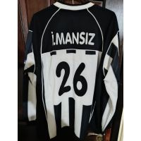 Beşiktaş 2003-2004 Sezonu İlhan Mansız #26 Retro Çubuklu Forma (Uzun Kollu - Puma) from Puma at Turkish Football Shop # 