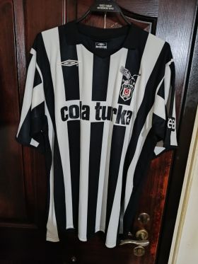 Beşiktaş 2007-2008 Sezonu Rodrigo Tello #14 Retro Çubuklu Forma (Umbro) from  at Turkish Football Shop # 