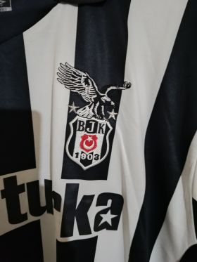 Beşiktaş 2007-2008 Sezonu Rodrigo Tello #14 Retro Çubuklu Forma (Umbro) from  at Turkish Football Shop # 