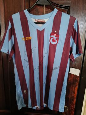 Orijinal Etiketli Trabzonspor TS Club Islak İmzalı Bordo-Mavi Forma (S Beden) from  at Turkish Football Shop # 