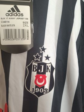 Koleksiyonluk 2017/18 Beşiktaş JK Vodafone Sponsorlu Çubuklu Forma - BNWT 2XL from adidas at Turkish Football Shop # 