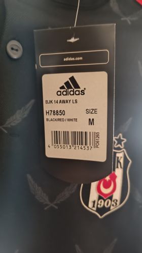 Orijinal Etiketli Beşiktaş 2014/2015 Uzun Kollu Kartal Desenli Deplasman Forması (M Beden) from adidas at Turkish Football Shop # 