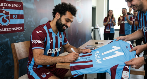 Mohamed Salah Signed Trabzonspor Jersey from  at Turkish Football Shop # 