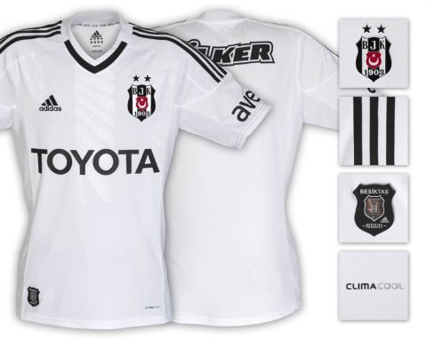 Besiktas Home Jersey 12/13 from adidas at Turkish Football Shop # 23S4E0100101