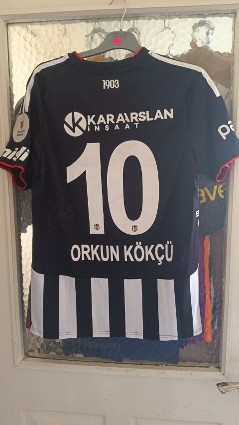 Adidas Beşiktaş 2025/26 Home Jersey Orkun Kökçü #10 Signed – İmzalı BJK Forma from adidas at Turkish Football Shop # 