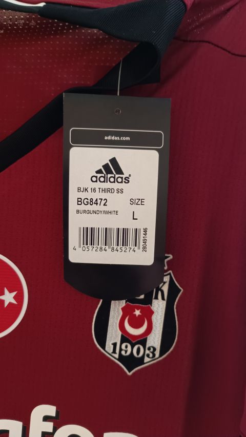 Orijinal Etiketli Beşiktaş 2016/2017 Atiba Hutchinson #13 Bordo Forma (L Beden) from adidas at Turkish Football Shop # 